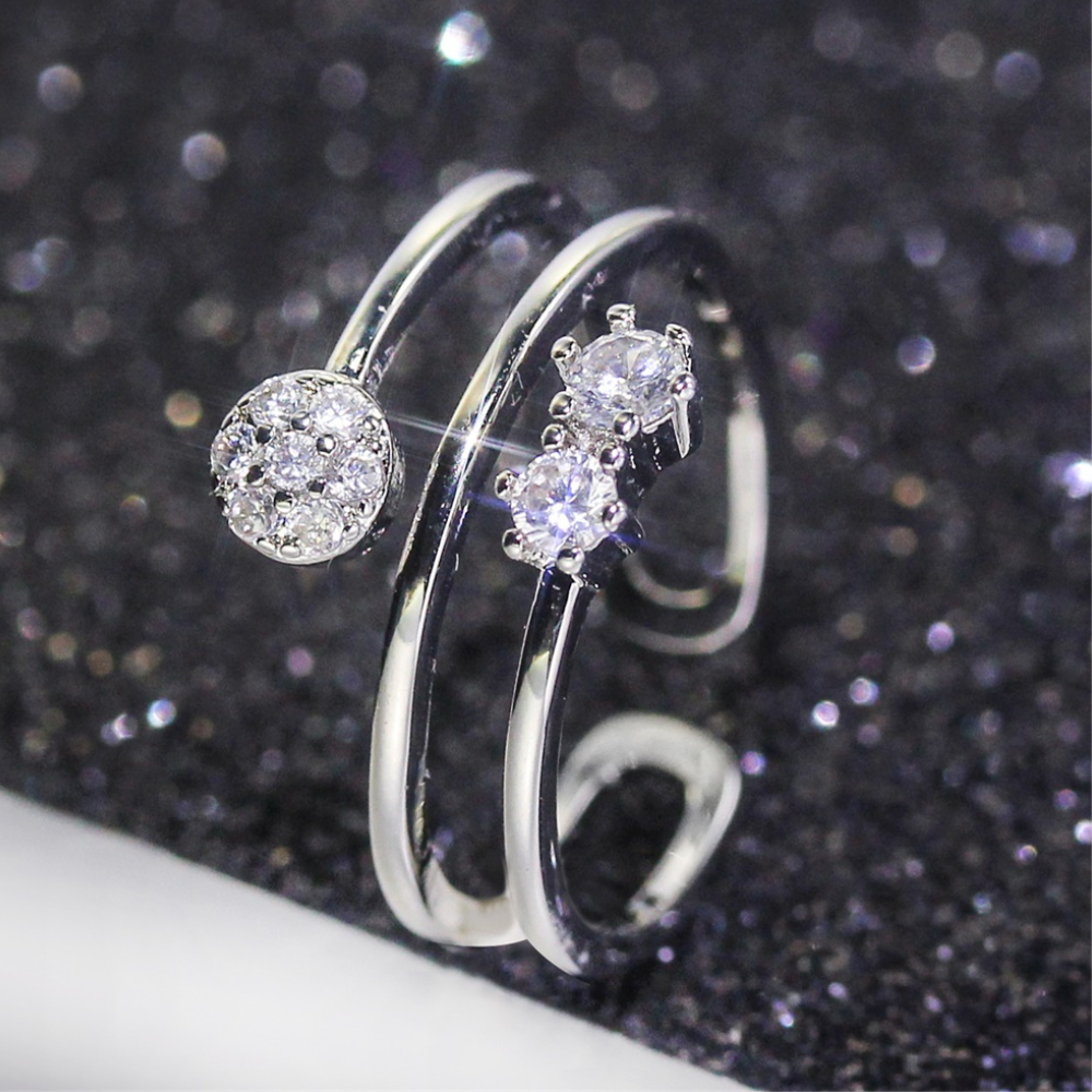 Damenring, Verstellbarer Ring für Verlobung ,Geschenk für Damen Frauen Mädchen