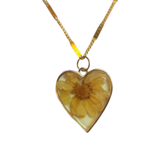 Natürlicher Blumenanhänger, handgefertigter Epoxidschmuck