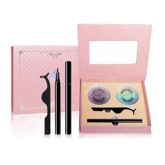 Magnetische Wimpern – inklusive Eyeliner Black und Wimpernnadeln