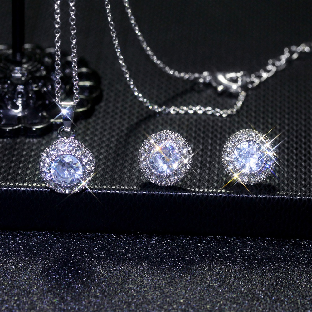 Damen Schmuckset, Basic mit Kristallen,Schmuckset für die moderne Frau.