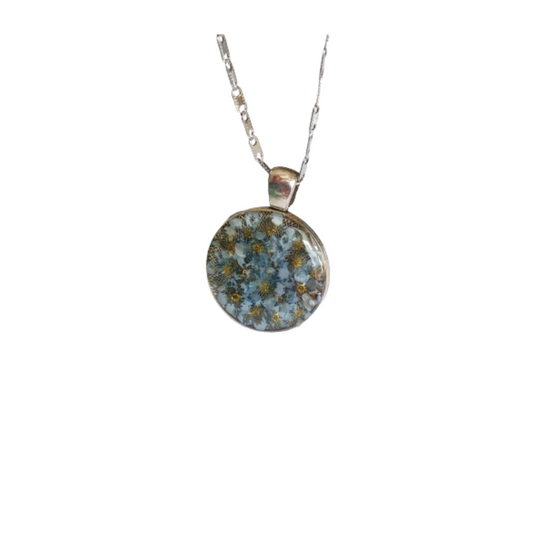 Natürlicher Blumenanhänger, handgefertigter Epoxidschmuck