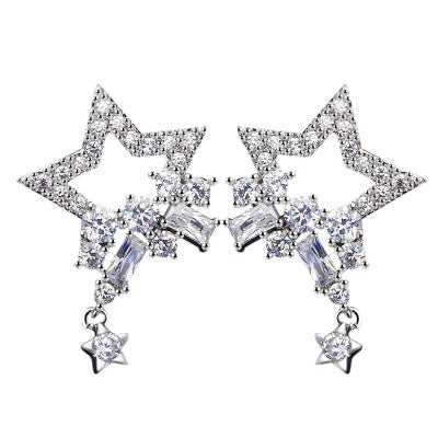 Damen Ohrringe 925 Sterling Silber Ohrstecker Maus Ohrringe mit Zirkonia