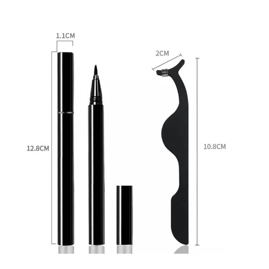 Magnetische Wimpern – inklusive Eyeliner Schwarz und Wimpernpinzette