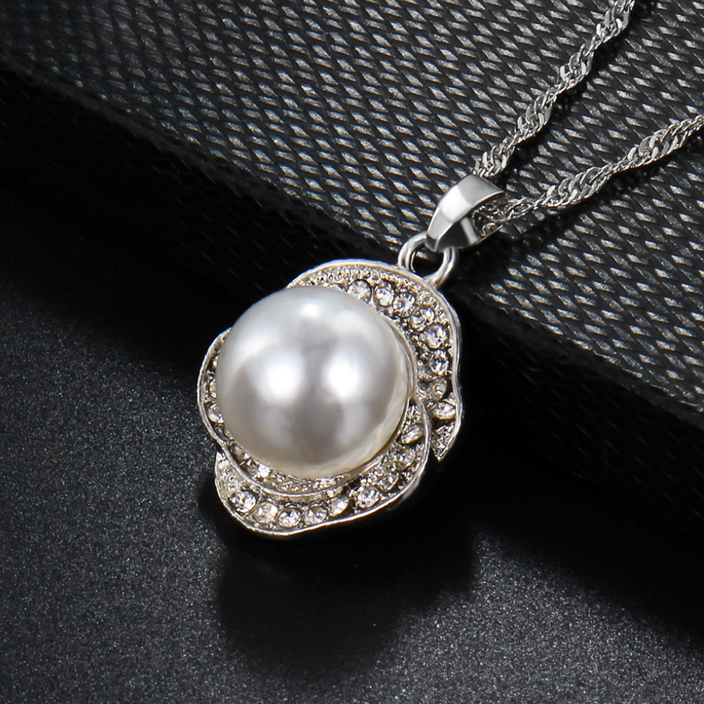 925 Sterling Silber Halskette Ohrringe Schmuckset Für Damen Geschenk,