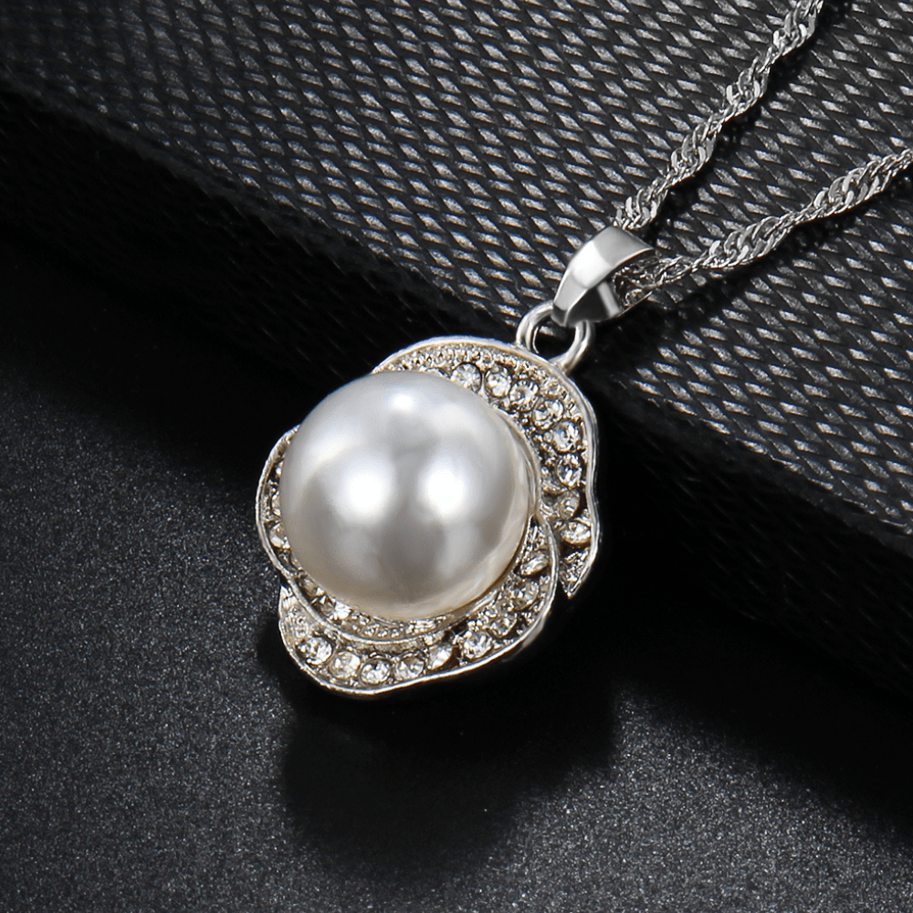 925 Sterling Silber Halskette Ohrringe Schmuckset Für Damen Geschenk,