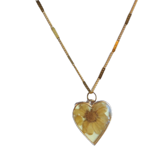 Natürlicher Blumenanhänger, handgefertigter Epoxidschmuck