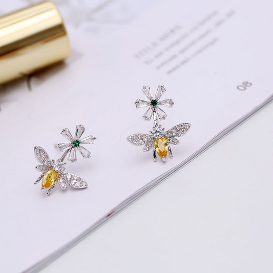 Damen Ohrringe 925 Sterling Silber Ohrstecker Maus Ohrringe mit Zirkonia