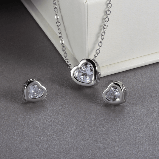 Schmuckset Damen: Romantische Schönheit in 925 Sterling Silber
