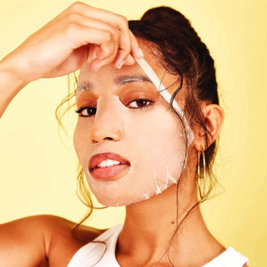 House of Mushu – Gesichtsmaske – Pflege – Nourish Flower Nectar – Biologisch abbaubare Gesichtsmaske – Tuchmaske – Glänzende Gesichtsmaske – Pflegemaske – Vitamasques