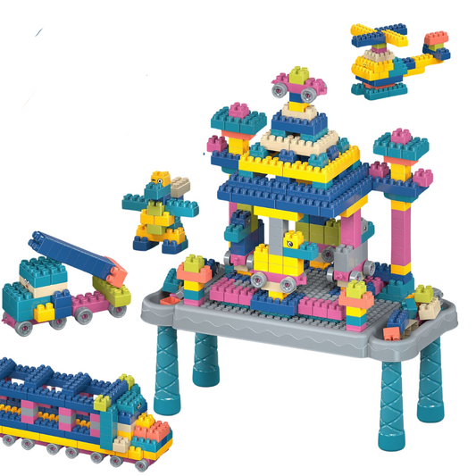 Großes buntes Bausteinset