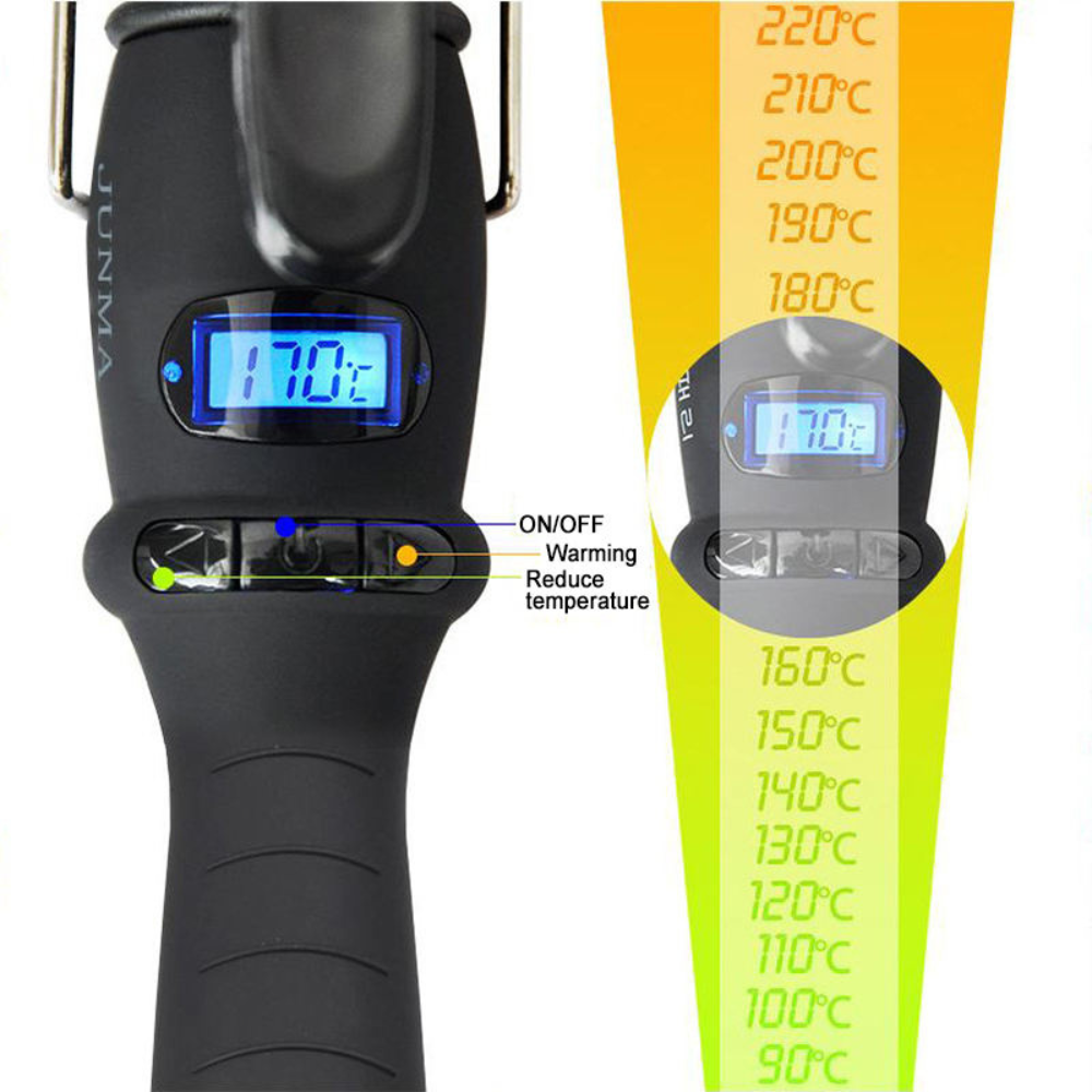 Lockenstab Haarcurler Keramik-Ionen-LCD-Lockenstab für Haare