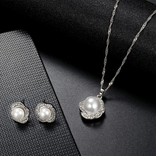 925 Sterling Silber Halskette Ohrringe Schmuckset Für Damen Geschenk,