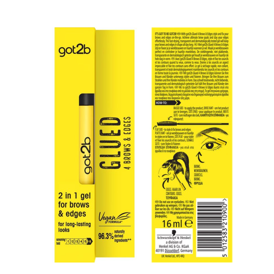 Got2b 2in1 Gel For Brows & Edges - Haarstyling - Wenkbrauwpotlood - Sneldrogende en Transparante - Stijl en Fixeer - 16 ml