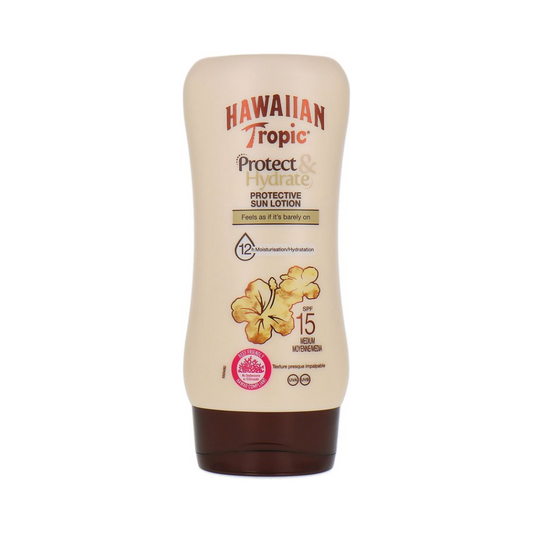 Hawaiian Tropic - Zonnebrand - Protect Hydrate Sun Lotion SPF 15 - Beschermend & Hydraterend - 180 ml