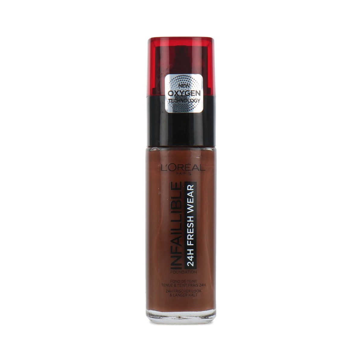 L’Oréal Paris Infaillible 32H Fresh Wear Foundation - 390 Ebony - Langhoudende Foundation met SPF