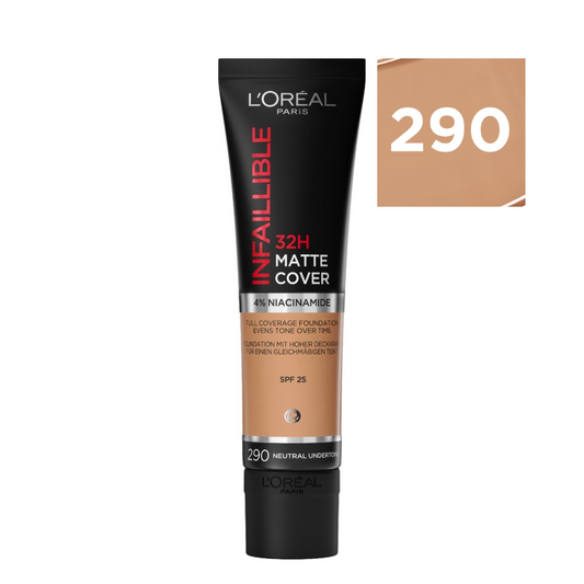 L’Oréal Paris Infaillible 32H Matte Cover Foundation - 290 - Foundation met een volledige dekking en een matte finish - 30 ml