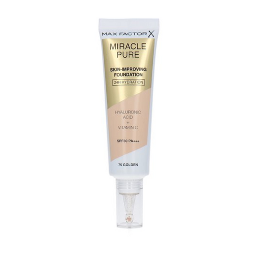 Max Factor Miracle Pure Hautverbessernde vegane Foundation - 75 Golden
