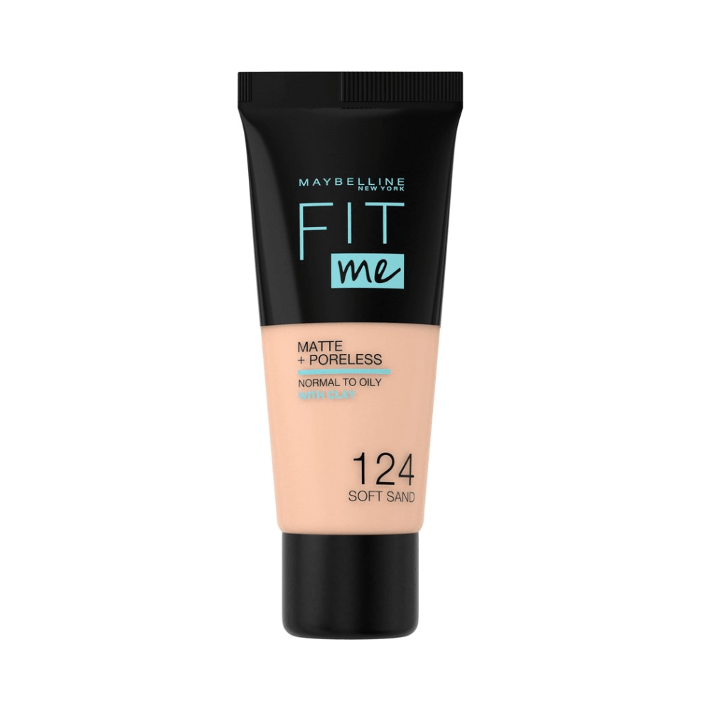 Maybelline - Fit Me Matte Poreless Foundation - 124 Soft Sand 30 ml