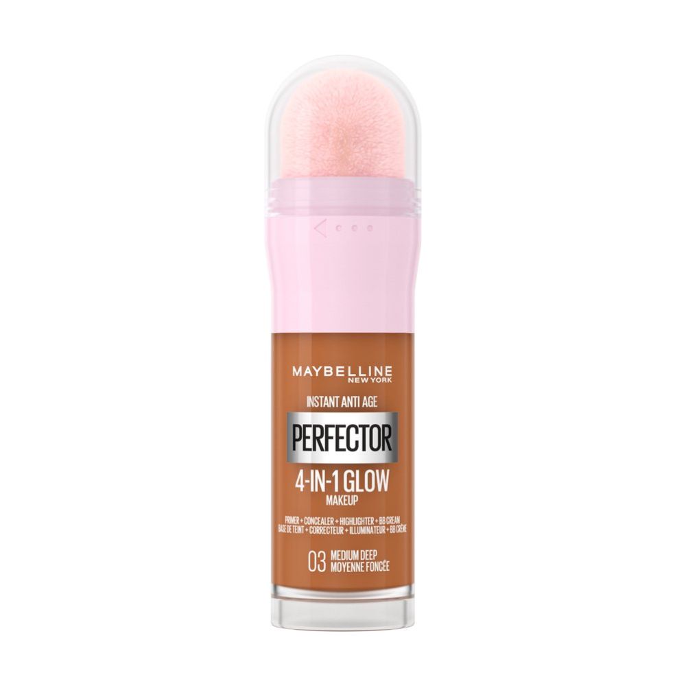 Maybelline New York Instant Anti-Age Perfector 4-in-1 Glow - Medium Deep - Primer, Concealer, Highlighter en BB-Cream in één - 20 ml