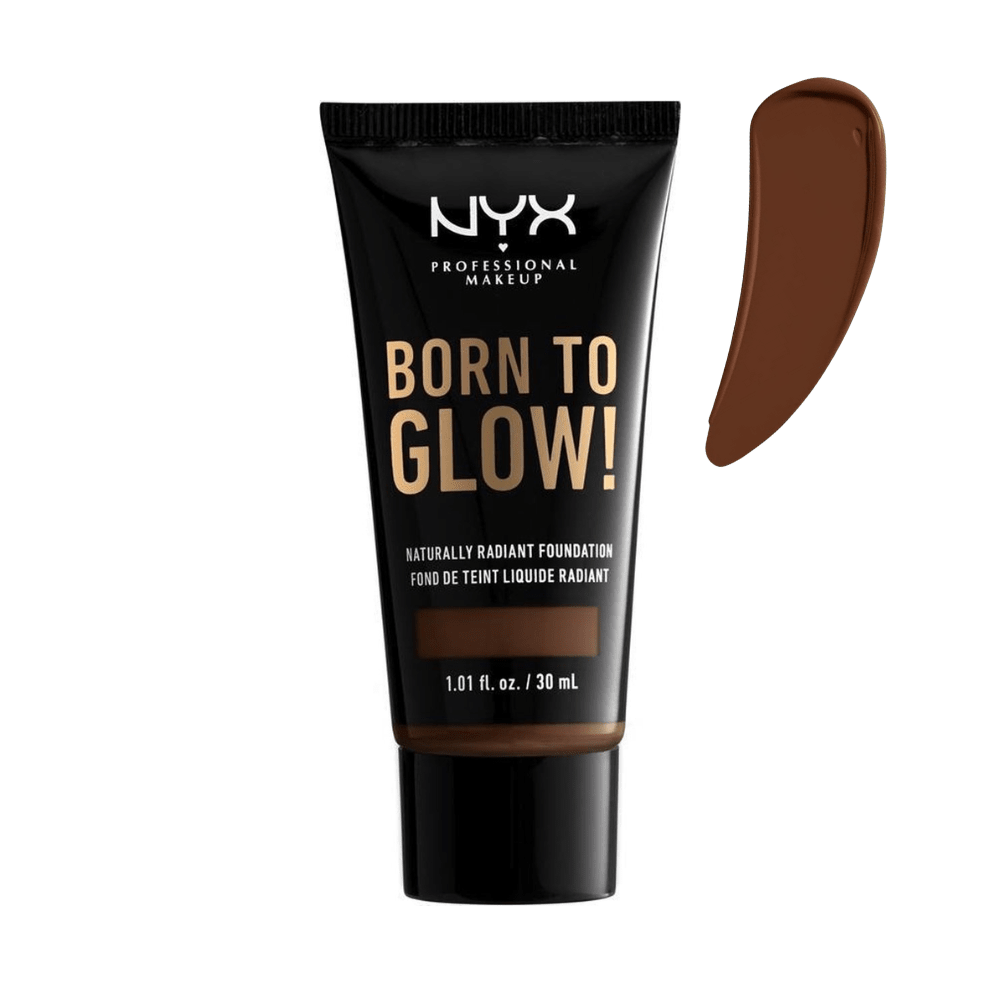 NYX Professional Makeup Born To Glow! Naturally Radiant Foundation - Deep Walnut BTGRF22.7 - 30 ml