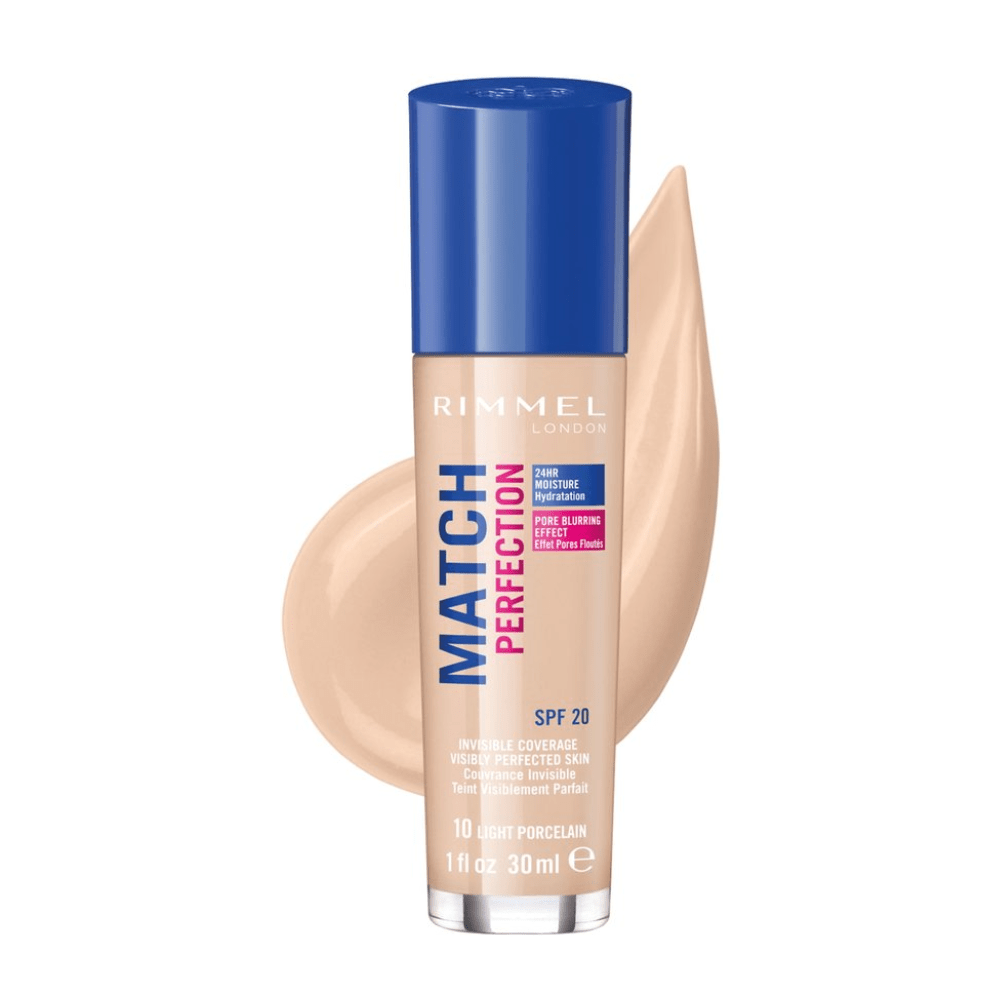 Rimmel London Match Perfection Foundation - 010 Light Porcelain - Beige