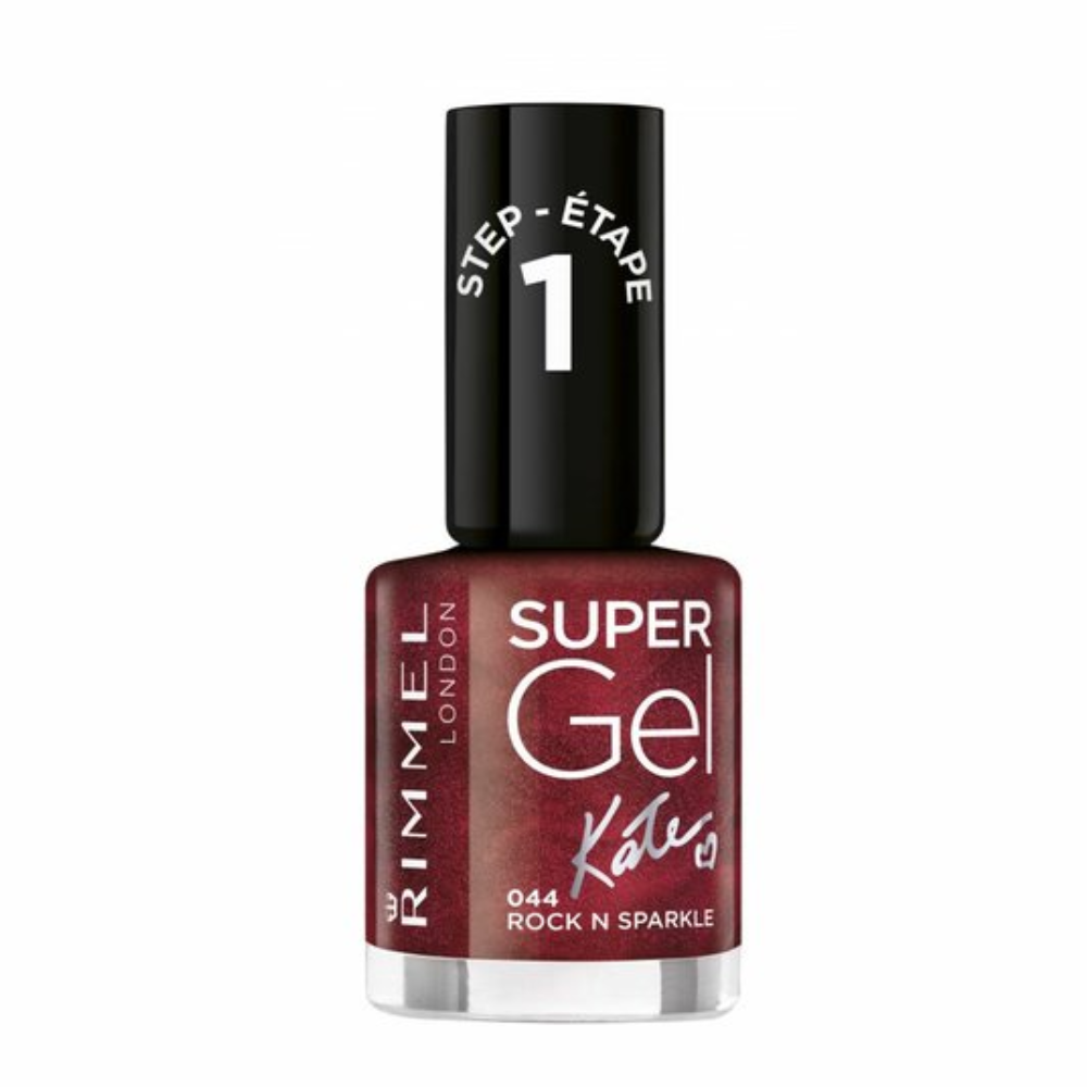 Rimmel London SuperGel Nagellak - 044 Rock N Sparkle - Rood