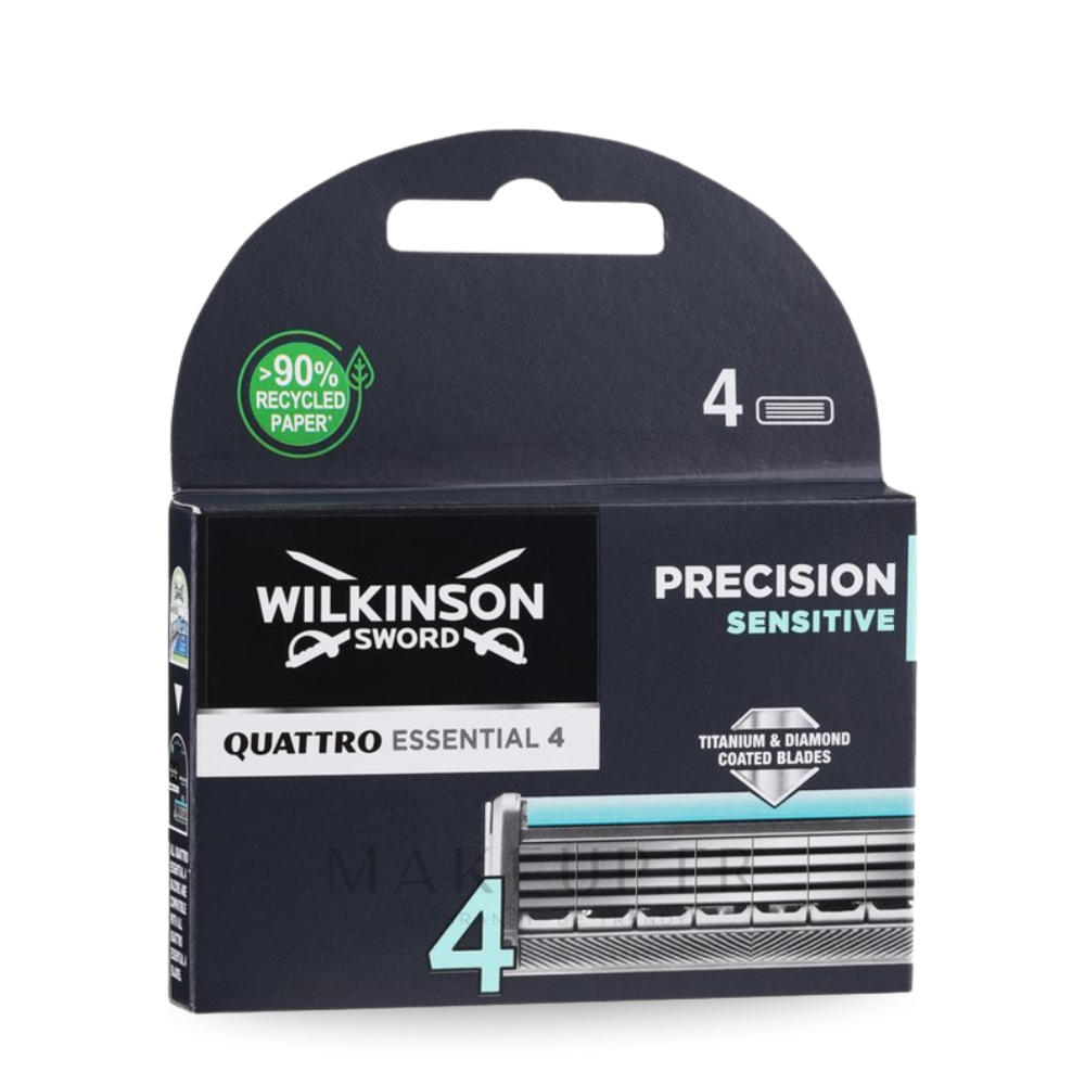 Wilkinson Quattro Titanium Sensitive Scheermesjes 4 Stuks
