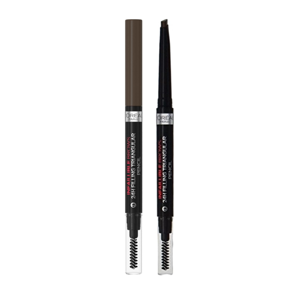 L'Oréal Crayon sourcils 24H Infaillible 1.0 Ebony Avec Brosse