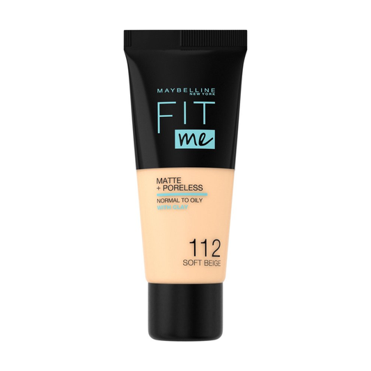 Maybelline - Fit Me Matte + Poreless Foundation - 112 Soft Beige - 30 ml