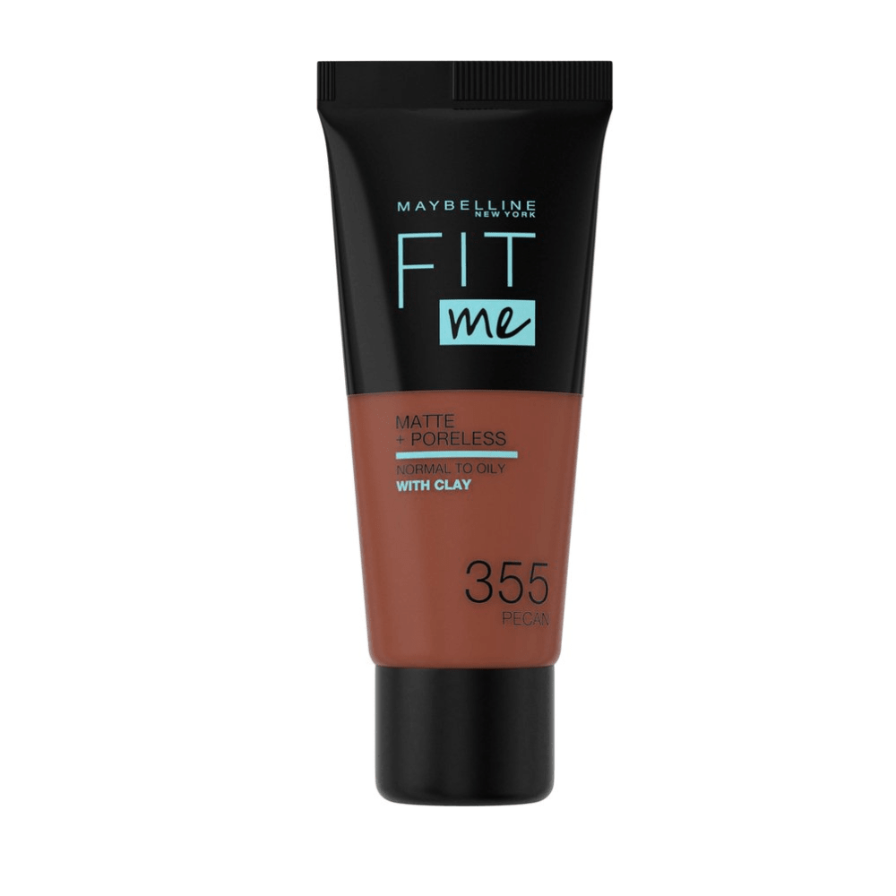 Maybelline New York - Fit Me Matte + Poreless Foundation - 355 Pecan - Medium Dekkende Foundation met Matte Finish voor de Normale tot Vette Huid - 30 ml