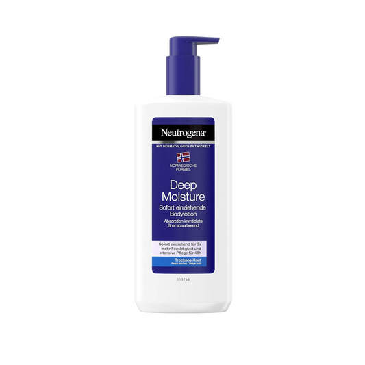 Neutrogena Norwegische Formel Bodylotion, Deep Moisture, für trockene Haut, sofort einziehend, 400ml